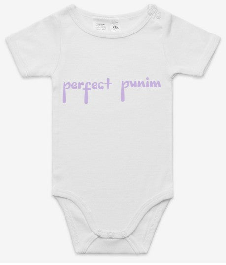 BABIES 'PERFECT PUNIM' ONESIE - LILAC