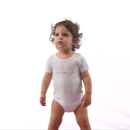 BABIES 'MINI MENSCH' ONESIE - PINK