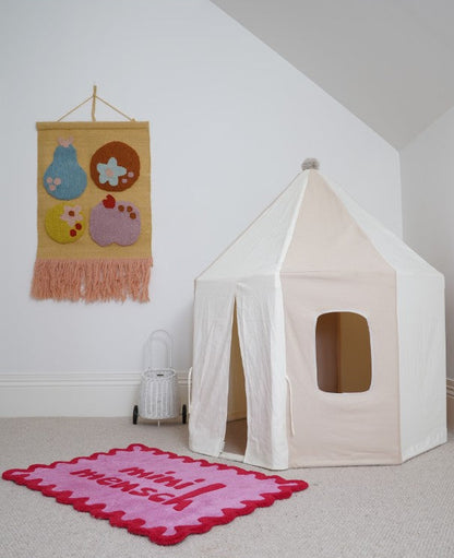 MINI MENSCH RUG - RED/PINK