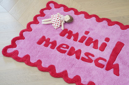 MINI MENSCH RUG - RED/PINK