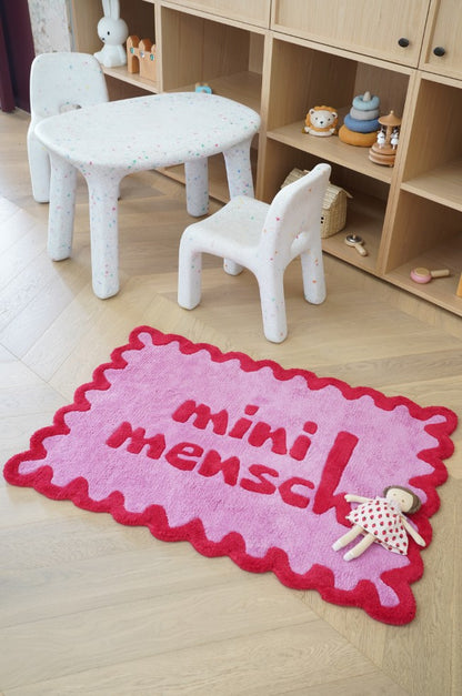 MINI MENSCH RUG - RED/PINK