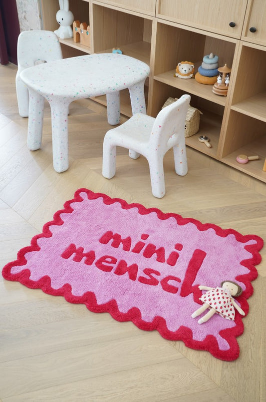 MINI MENSCH RUG - RED/PINK